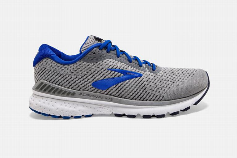 Brooks Adrenaline Gts 20 - Mens Road Running Shoes - Blue/Grey (64385VMSX)